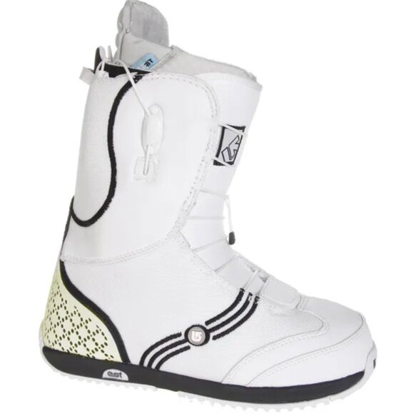 Burton Women's Emerald White Axel Tie Up Padded Snowboarding Boots Size 9.5 - Picture 1 of 7